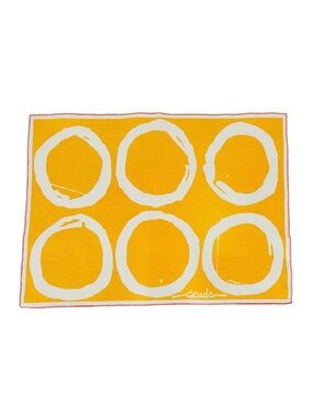 Vintage Scuda Italy Linen Table Mat / Doily | Mid-Century Modern | 18”x13”